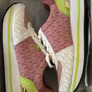 Michael Kors Pink, White, and Lime Women's Sneakers